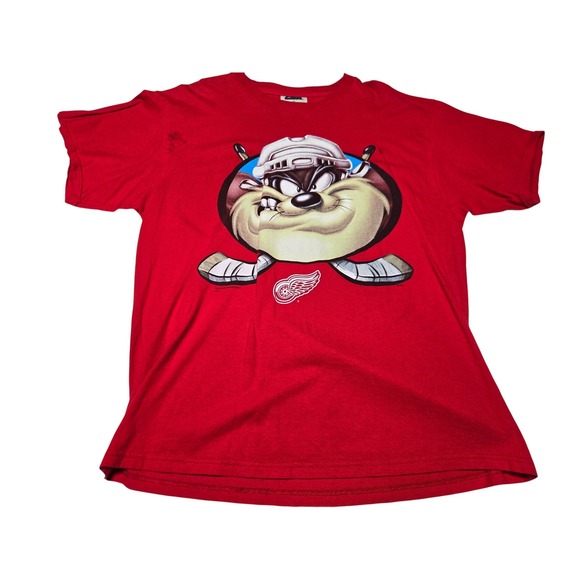 CSA Other - Vintage Detroit Red Wings Taz T-Shirt Tasmanian Devil Graphic L Looney Tunes NHL